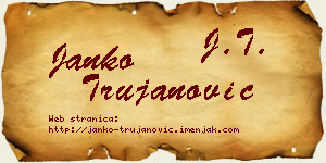 Janko Trujanović vizit kartica